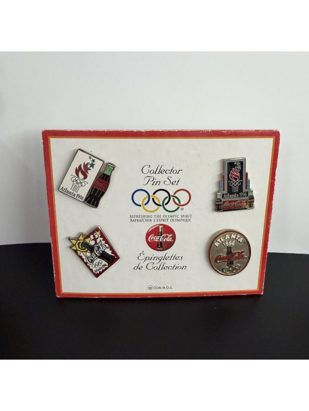 Coca-Cola Atlanta 1996 Centennial Olympic Games Collector Pin Set of 4 Pins